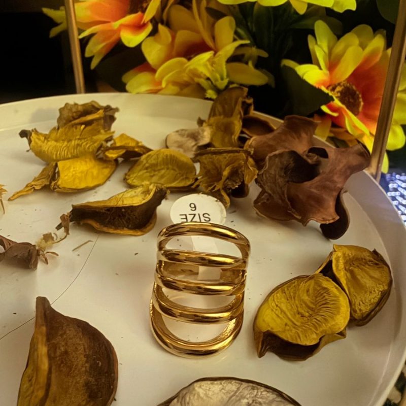 Golden Harmony Multi-Layer Ring